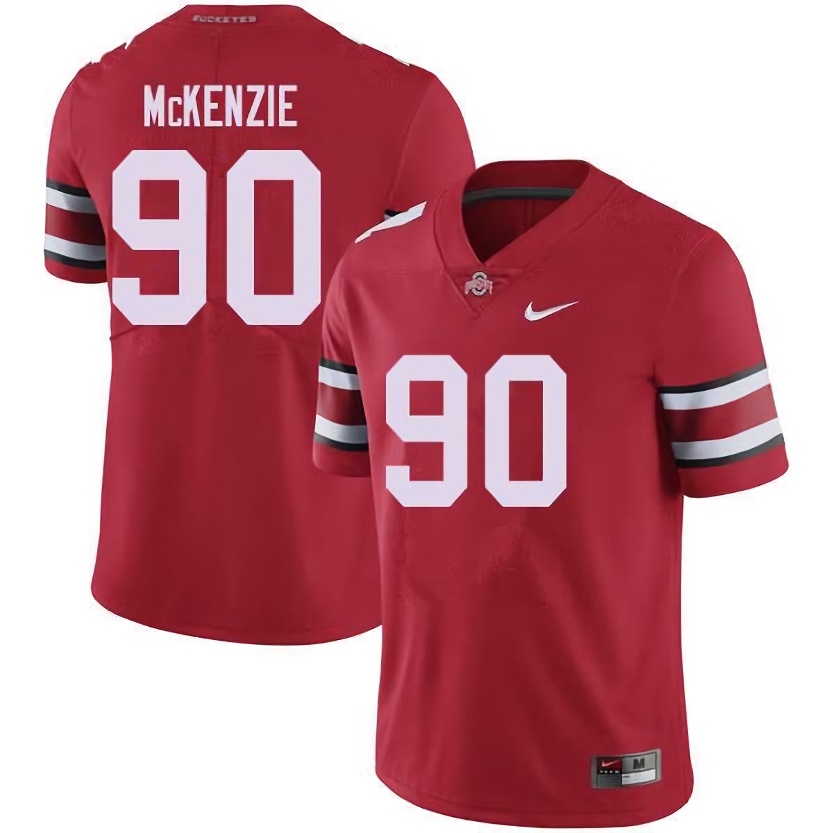 Jaden McKenzie Ohio State Buckeyes Men's NCAA #90 Nike Red College Stitched Football Jersey VXX5556SC